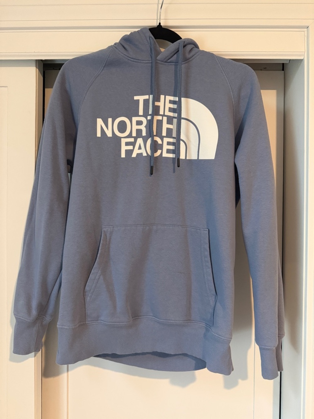 The North Face Women’s Crewneck Hoodie - Dusty Blue with White Logo